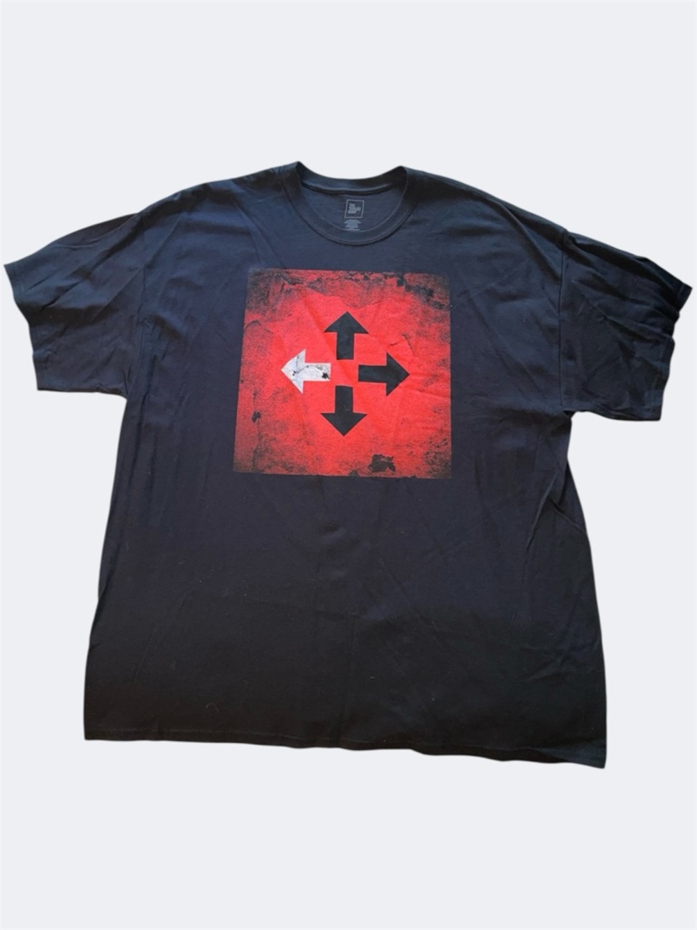 Three Days Grace Red and Black Graphic Cotton Short Sleeve Tee